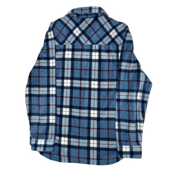 Freedom Foundry Mens Blue Plaid Fleece Button Up Shirt Size L NWT - Picture 4 of 10